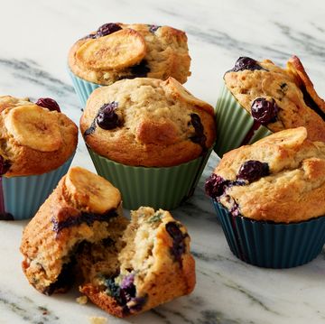 air fryer banana blueberry muffins