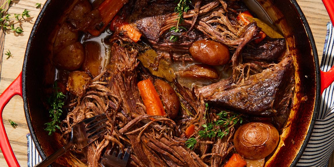 Apple Cider Braised Brisket apple cider braised brisket with carrots and potatoes