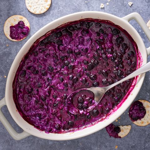 Baked Feta and Blueberries - Delish.com baked feta and blueberries