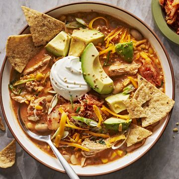 creamy gochujang white chicken chili