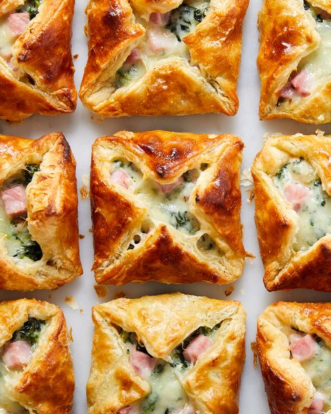 ham cheese spinach puffs