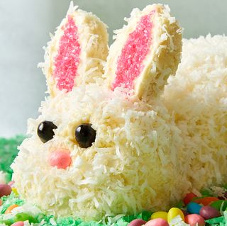 bunny cake with jelly beans