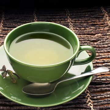 Green tea on bamboo green tea on bamboo