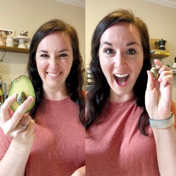 makinze gore with an avocado and an avocado pit makinze gore with an avocado and an avocado pit