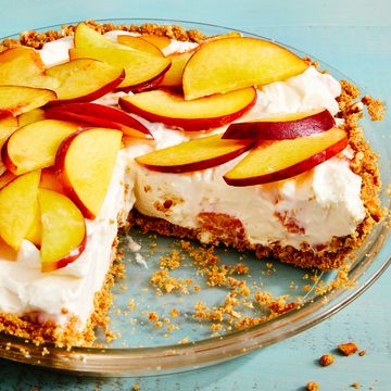 no bake peaches and cream pie