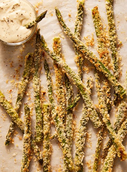 Parmesan Asparagus Fries parmesan asparagus fries with dipping sauce