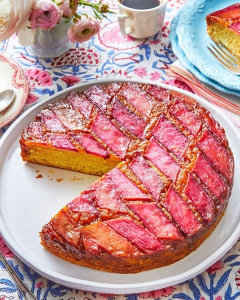 rhubarb upside down cake