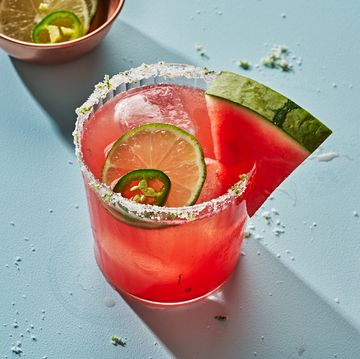 salted spiced watermelon margarita