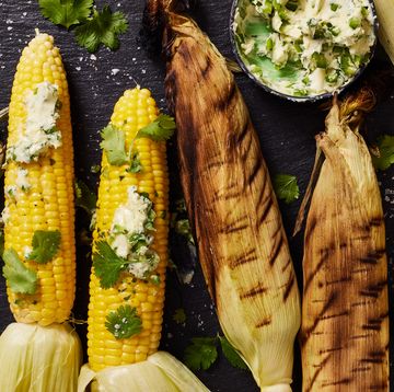 smoked corn on the corn with herb butter