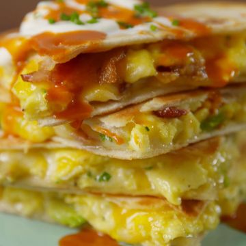 Loaded Breakfast Quesadilla Horizontal