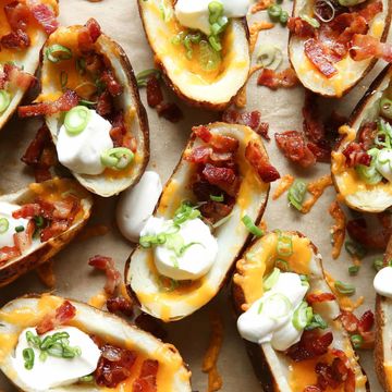 loaded potato skins horizontal