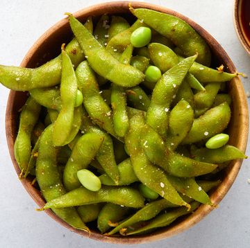 steamed edamame with chicken salt