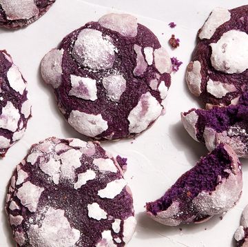 purple ube crinkle cookies