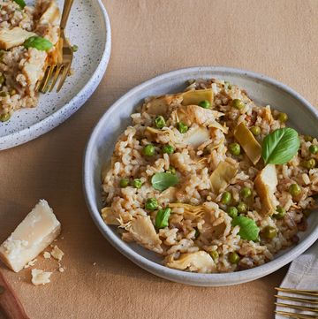 artichoke and pea risotto   vegetable risotto